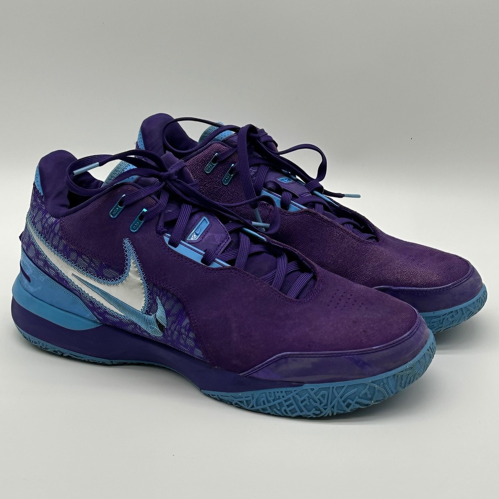 Nike Mens 13 LeBron NXXT Gen AMPD Purple Blue FJ1566-500 Basketball Sneakers